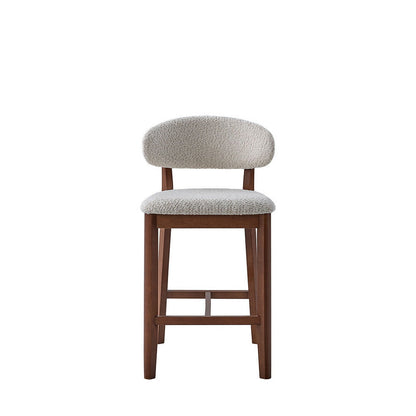 26" Mid-Century Modern Upholstered Counter Stools, Solid Wood, Set of 2 – view 21
