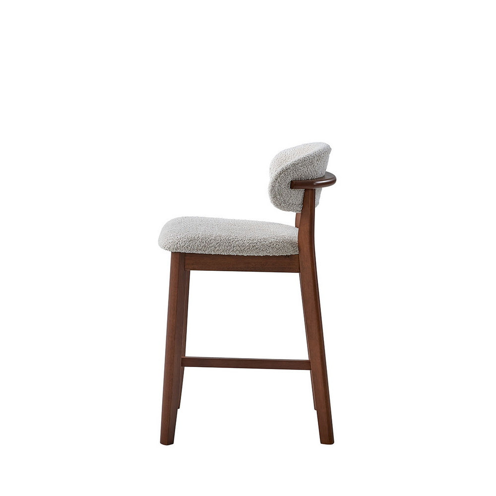 26" Mid-Century Modern Upholstered Counter Stools, Solid Wood, Set of 2 – view 23