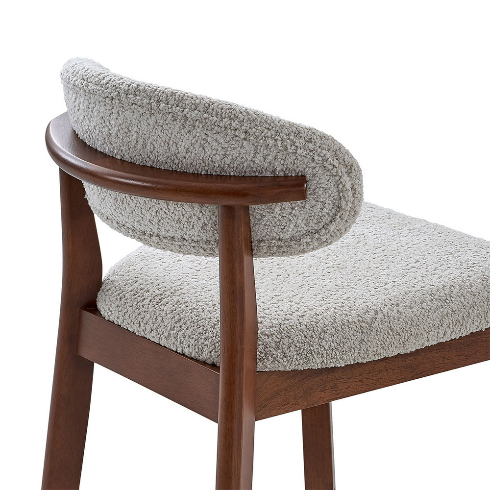 26" Mid-Century Modern Upholstered Counter Stools, Solid Wood, Set of 2 – view 24