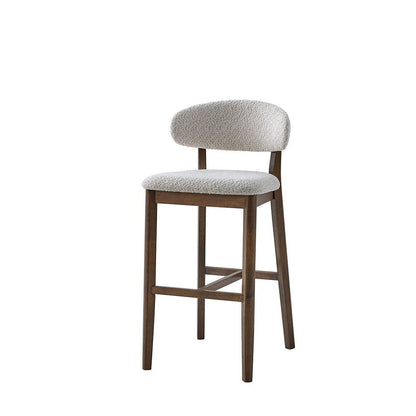 30" Mid-Century Modern Upholstered Bar Stools, Solid Wood, Set of 2 – view 11