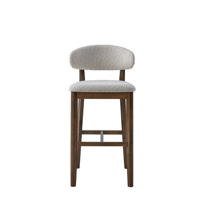30" Mid-Century Modern Upholstered Bar Stools, Solid Wood, Set of 2 – view 10