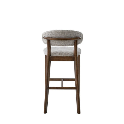 30" Mid-Century Modern Upholstered Bar Stools, Solid Wood, Set of 2 – view 12