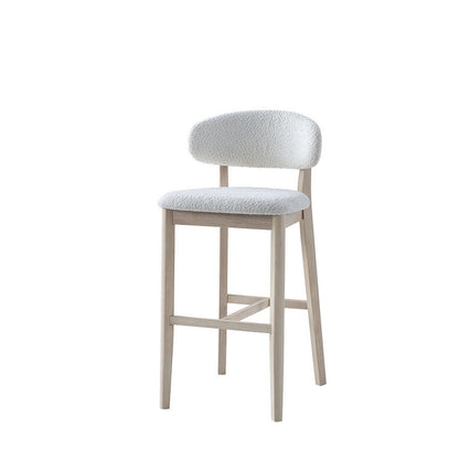 30" Mid-Century Modern Upholstered Bar Stools, Solid Wood, Set of 2 – view 18