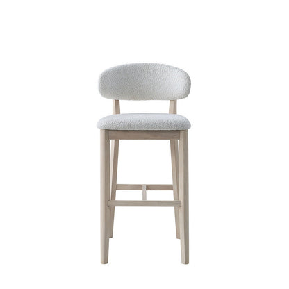 30" Mid-Century Modern Upholstered Bar Stools, Solid Wood, Set of 2 – view 19