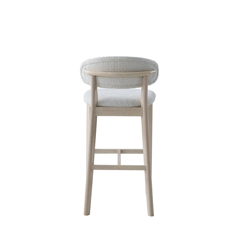 30" Mid-Century Modern Upholstered Bar Stools, Solid Wood, Set of 2 – view 20