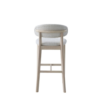 30" Mid-Century Modern Upholstered Bar Stools, Solid Wood, Set of 2 – view 20