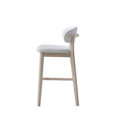 30" Mid-Century Modern Upholstered Bar Stools, Solid Wood, Set of 2 – view 21