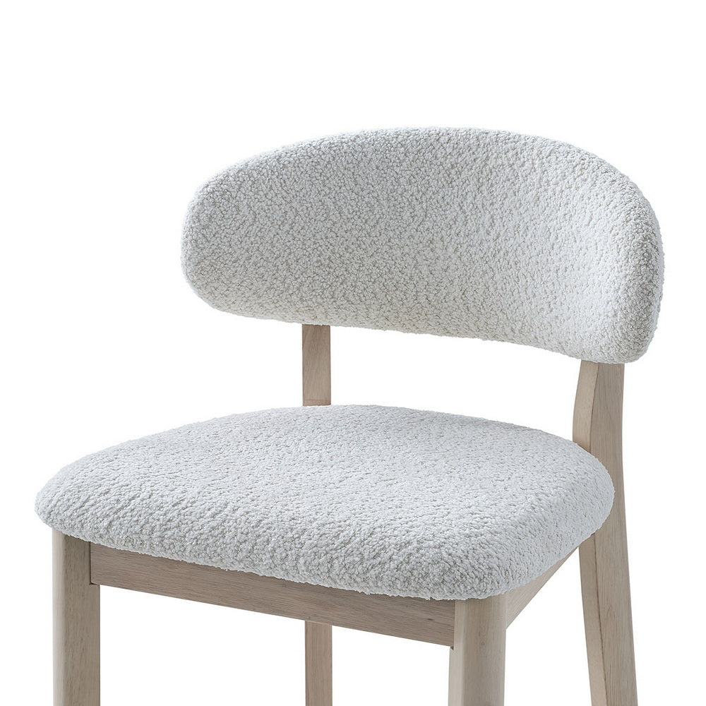 30" Mid-Century Modern Upholstered Bar Stools, Solid Wood, Set of 2 – view 22