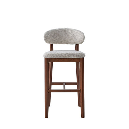 30" Mid-Century Modern Upholstered Bar Stools, Solid Wood, Set of 2 – view 5