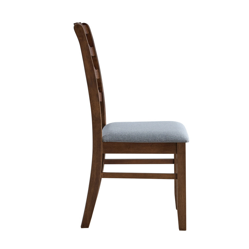 Farmhouse Dining Table Set with Upholstered Ladder-Back Chairs, Seats 4–6 – view 17