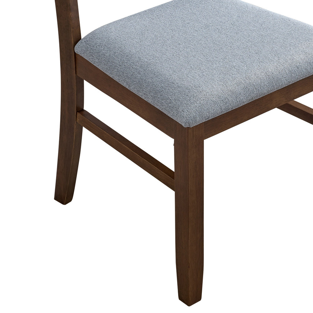 Farmhouse Dining Table Set with Upholstered Ladder-Back Chairs, Seats 4–6 – view 18