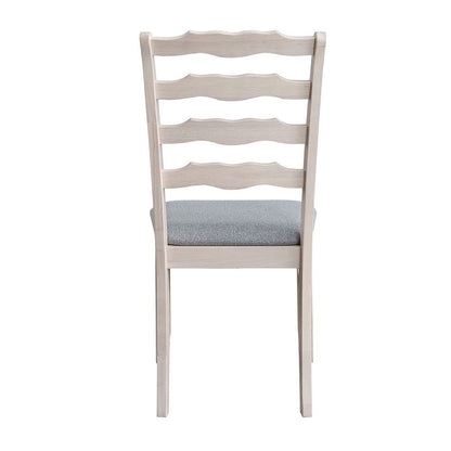 Farmhouse Dining Table Set with Upholstered Ladder-Back Chairs, Seats 4–6 – view 26