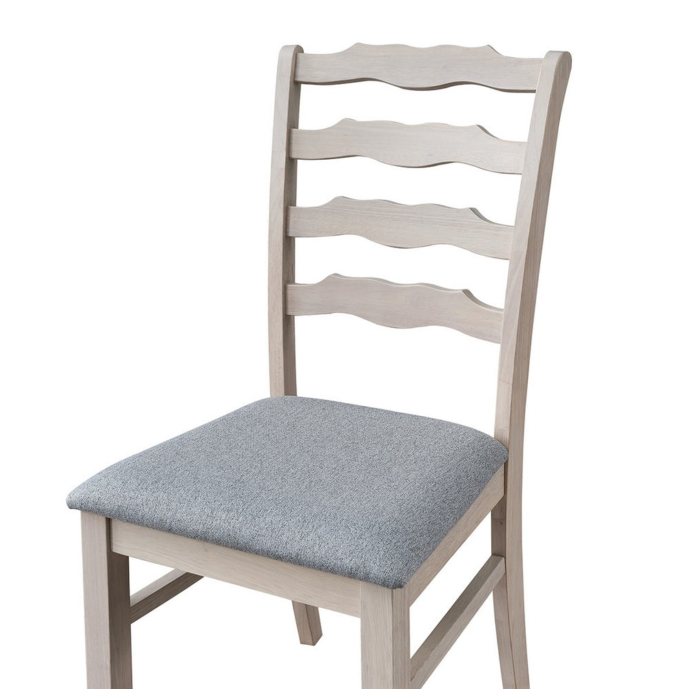 Farmhouse Dining Table Set with Upholstered Ladder-Back Chairs, Seats 4–6 – view 27