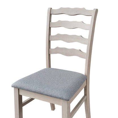 Farmhouse Dining Table Set with Upholstered Ladder-Back Chairs, Seats 4–6 – view 27