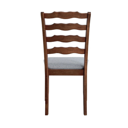 Farmhouse Dining Table Set with Upholstered Ladder-Back Chairs, Seats 4–6 – view 9