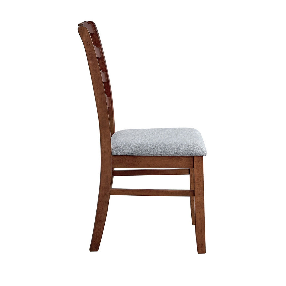 Farmhouse Dining Table Set with Upholstered Ladder-Back Chairs, Seats 4–6 – view 8