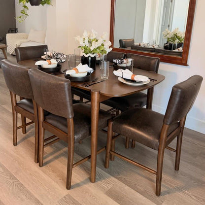 58-Inch Mid-Century Modern Dining Table Set for Small Spaces, Seats 4–6 – view 6