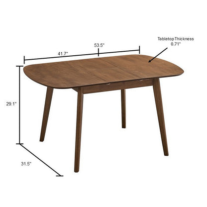 Extendable Butterfly Leaf Dining Table Set for Small Spaces, Seats 4–6 – view 15