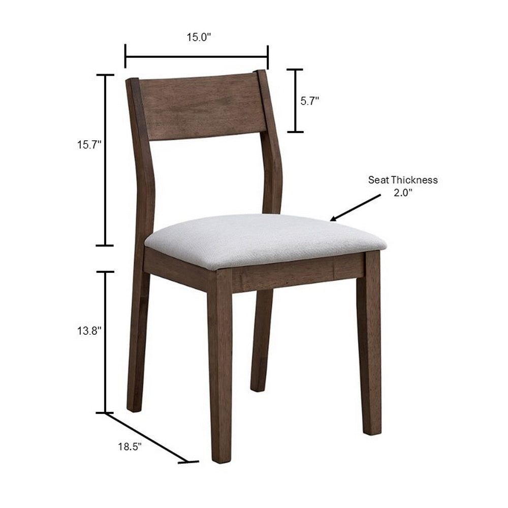 59-Inch Solid Rubberwood Mid-Century Modern Dining Table Set, Seats 4–6 – view 13