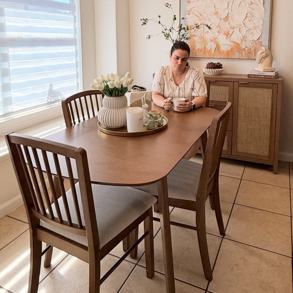 Extendable Butterfly Leaf Dining Table Set for Small Spaces, Seats 4–6 – view 5