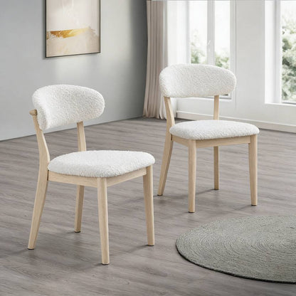 Scandinavian Dining Table Set with Upholstered Chairs, Seats 4–6 – view 9