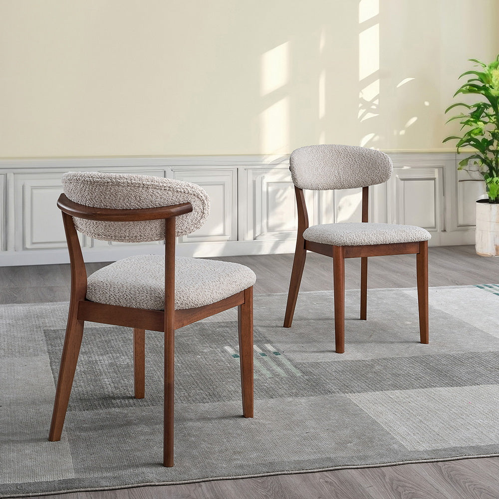 Scandinavian Dining Table Set with Upholstered Chairs, Seats 4–6 – view 26