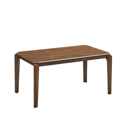 59-Inch Solid Rubberwood Mid-Century Modern Dining Table Set, Seats 4–6 – view 8