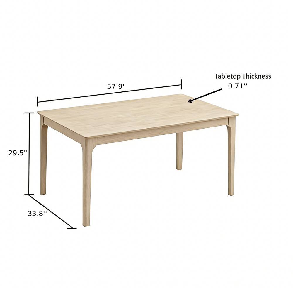 Farmhouse Dining Table Set with Upholstered Ladder-Back Chairs, Seats 4–6 – view 28