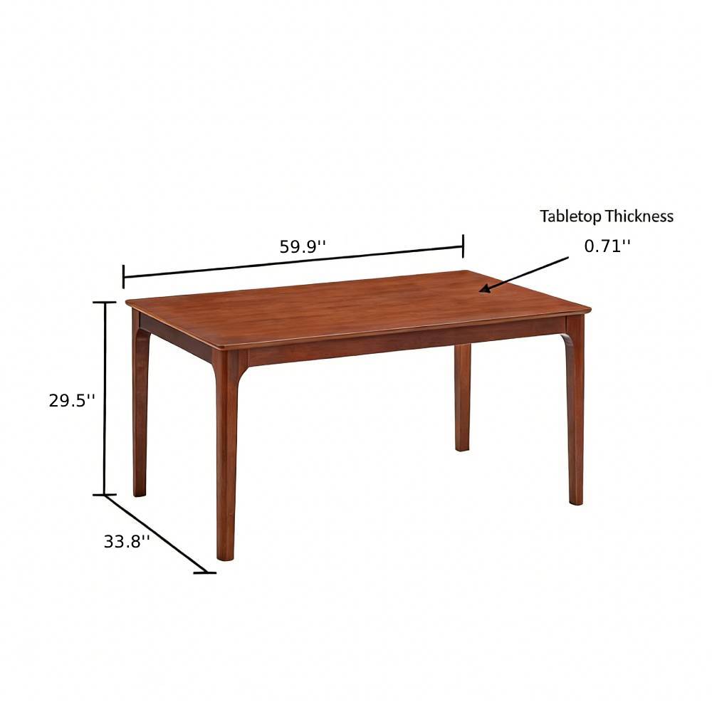 Farmhouse Dining Table Set with Upholstered Ladder-Back Chairs, Seats 4–6 – view 30