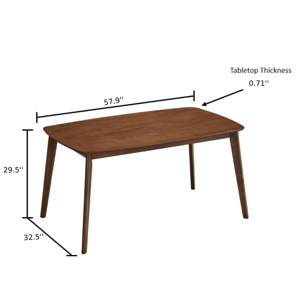 Scandinavian Dining Table Set with Upholstered Chairs, Seats 4–6 – view 19