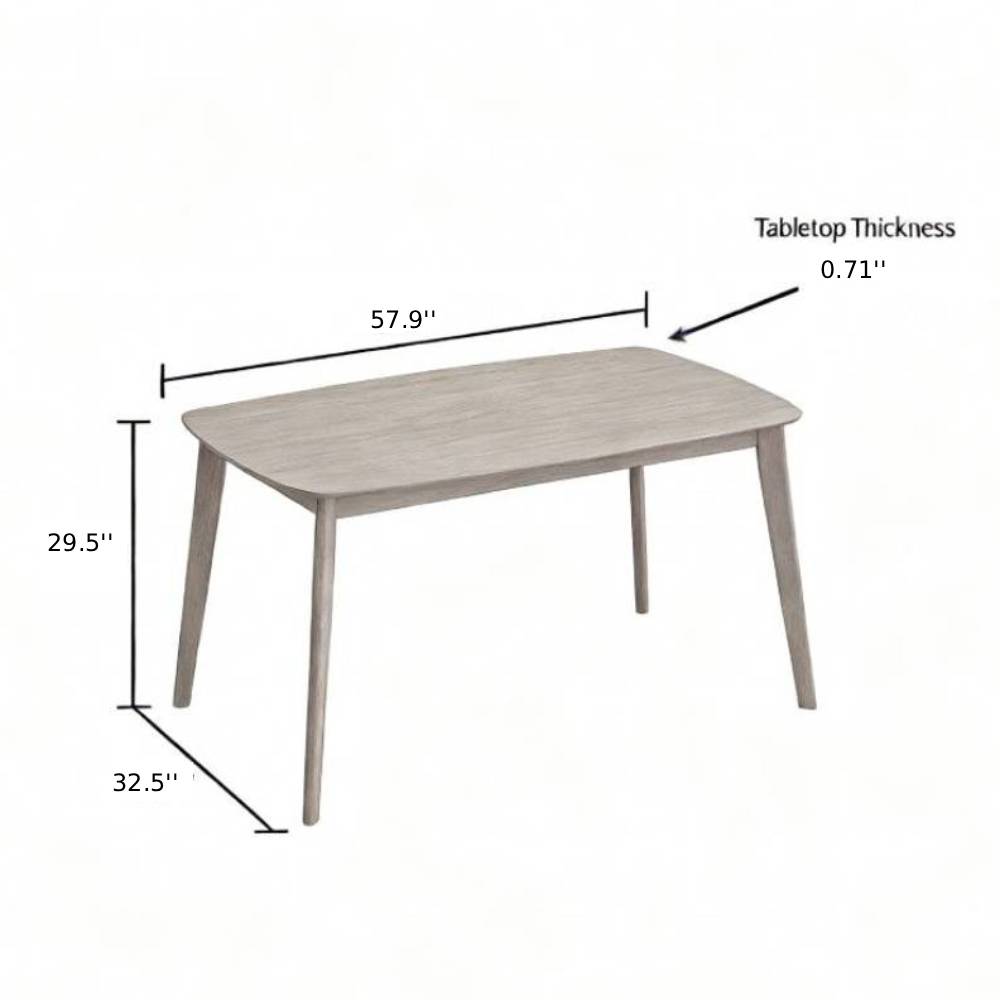 Scandinavian Dining Table Set with Upholstered Chairs, Seats 4–6 – view 31