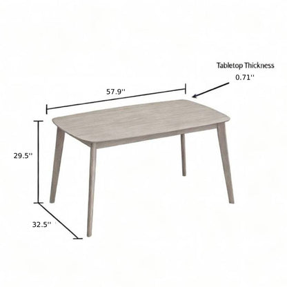 Scandinavian Dining Table Set with Upholstered Chairs, Seats 4–6 – view 31