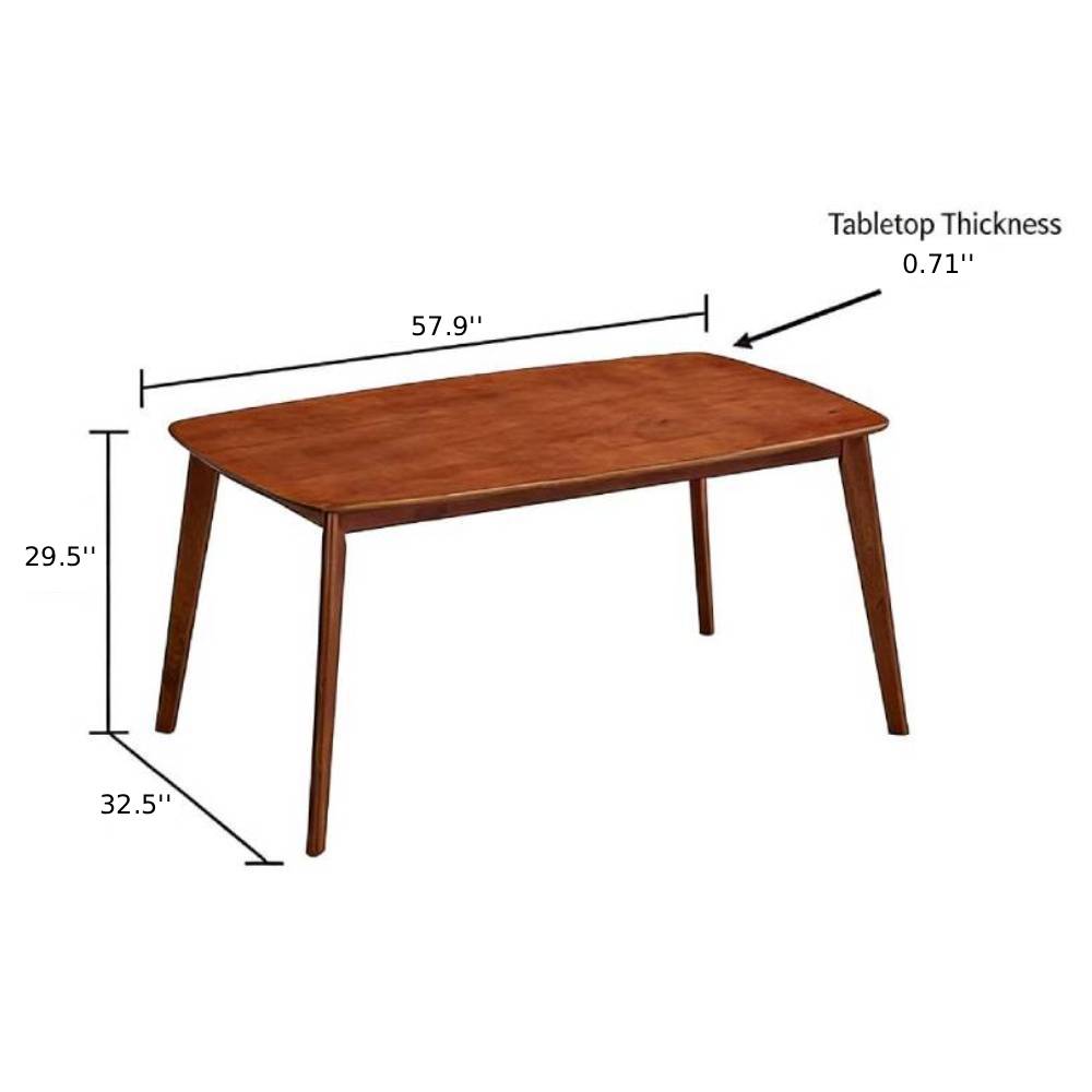 Scandinavian Dining Table Set with Upholstered Chairs, Seats 4–6 – view 29