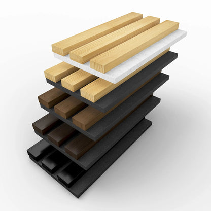 Acoustic Slat Wood Panel Sample Box – 5 Colors in One Set – view 2