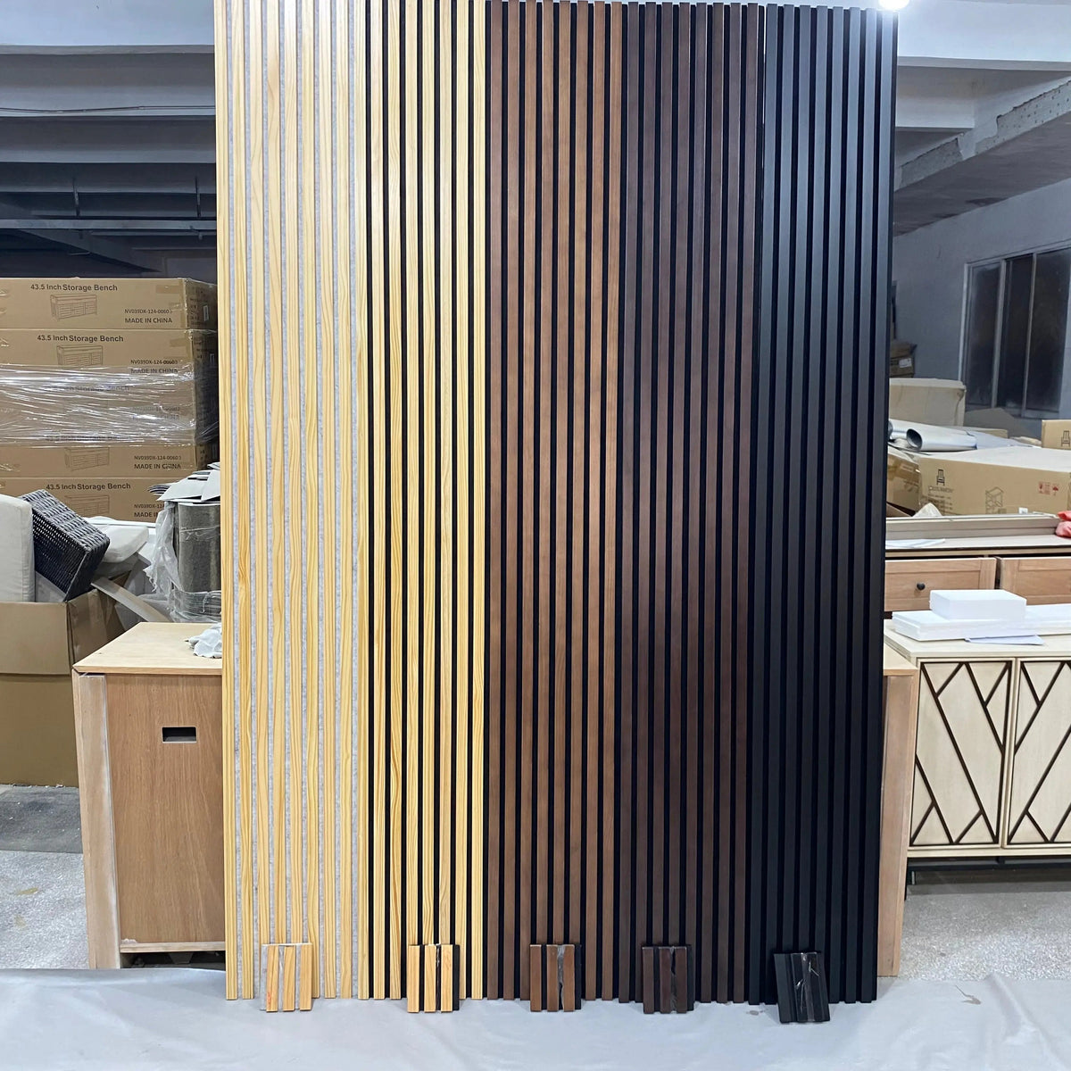 Acoustic Slat Wood Panel Sample Box – 5 Colors in One Set – view 9