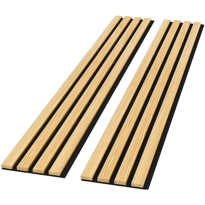 Solid Wood Acoustic Slat Wall Panels – Broad Strip Design – view 4