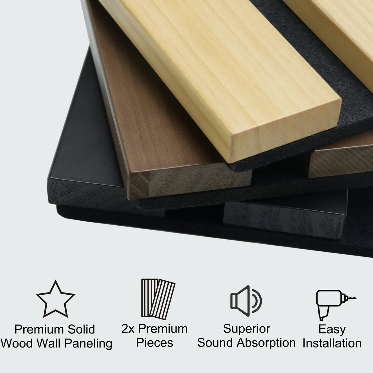 Solid Wood Acoustic Slat Wall Panels – Broad Strip Design – view 5