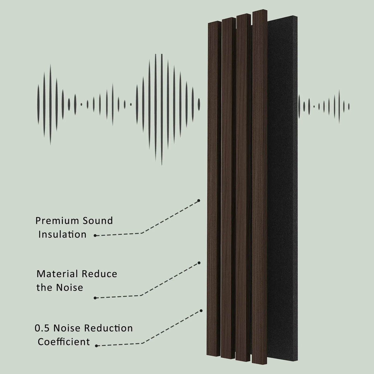 Solid Wood Acoustic Slat Wall Panels – Broad Strip Design – view 19