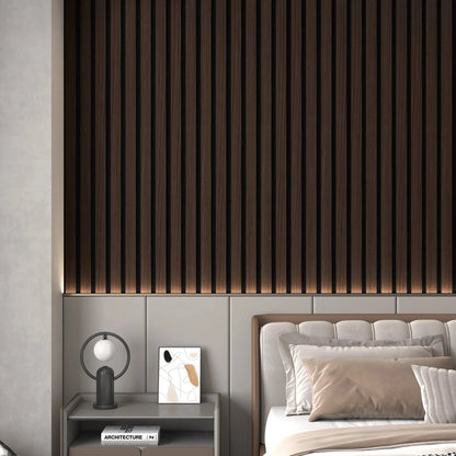 Solid Wood Acoustic Slat Wall Panels – Broad Strip Design – view 20