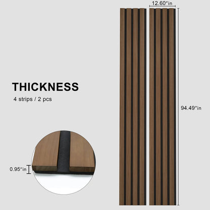 Solid Wood Acoustic Slat Wall Panels – Broad Strip Design – view 26