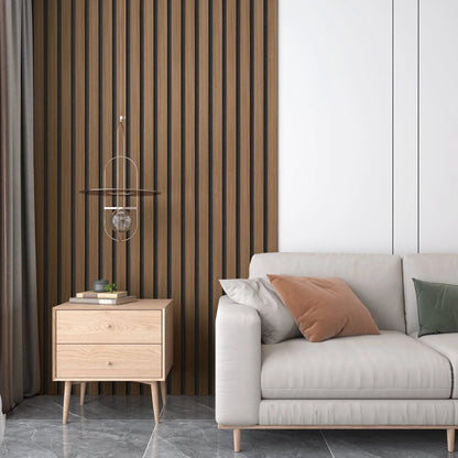 Solid Wood Acoustic Slat Wall Panels – Broad Strip Design – view 28