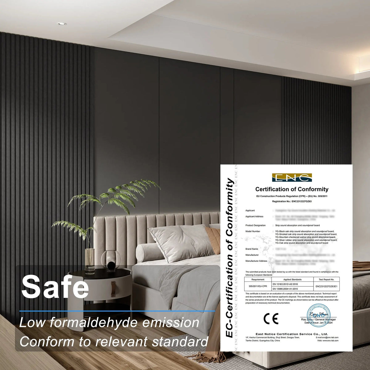 Acoustic Polyester Wall Panels, 48 x 24 x 0.7 In. Soundproof Panels – view 3