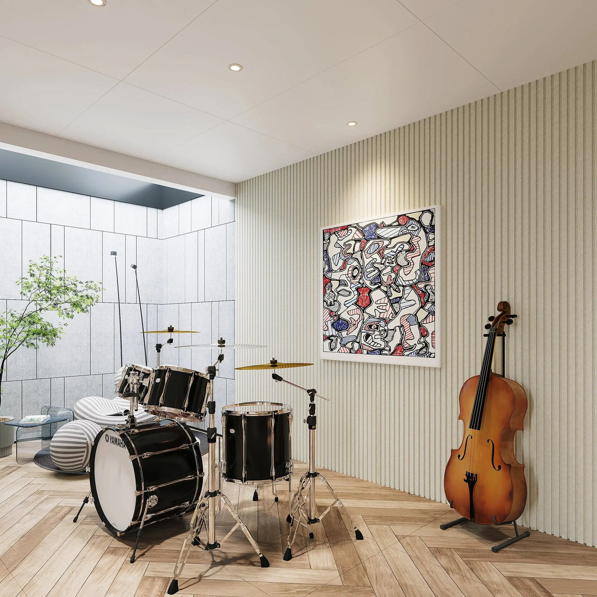 Acoustic Polyester Wall Panels, 48 x 24 x 0.7 In. Soundproof Panels – view 21