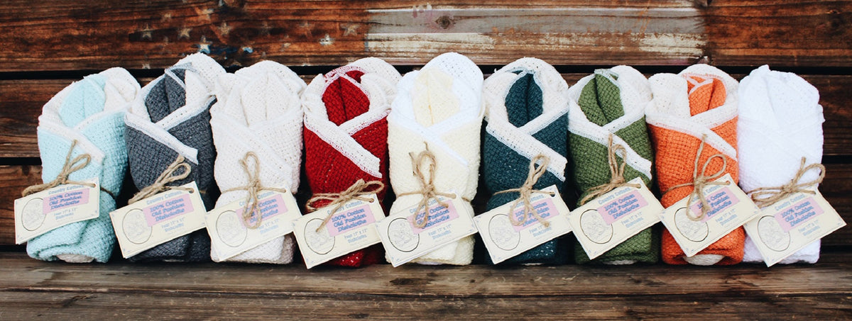 100% Cotton Dishcloths, 11 x 11 Inch