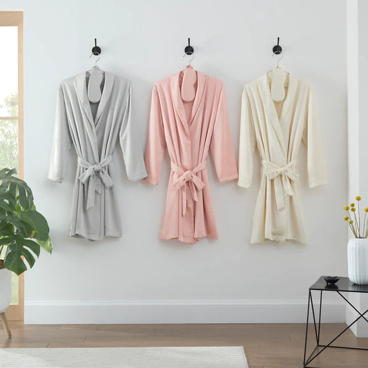 Polyester Satin Robe with Weighted Eyemask Gift Set