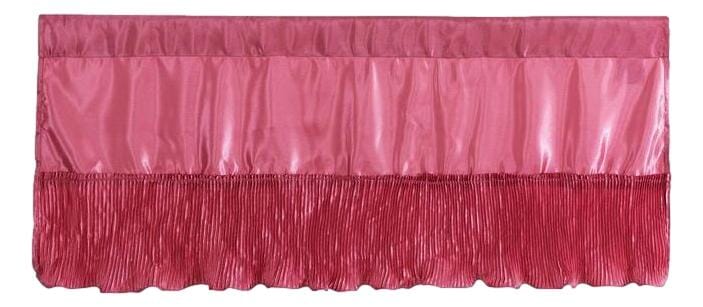 Pink Polyester Satin Ruffle Valance