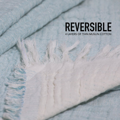 100% Cotton Reversible Muslin Baby Blanket, 30 x 40 Inch – view 6