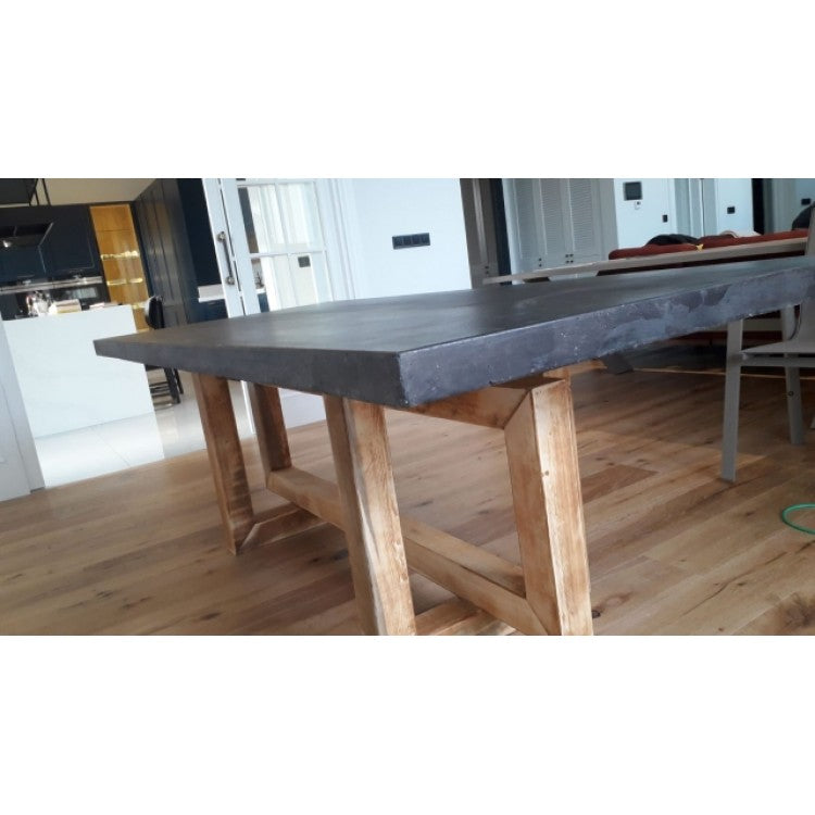 Barocco Aesgaard Contemporary Industrial Concrete Dining Table, 39 x 86.5 – view 9