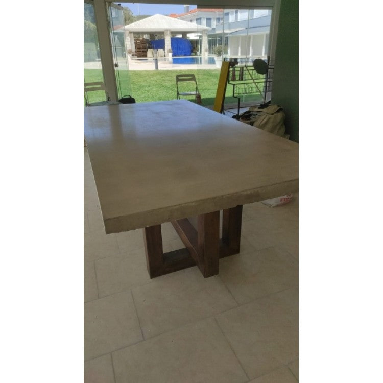 Barocco Lightweight Concrete Rectangular Dining Table, 43 x 130 Inch – view 14