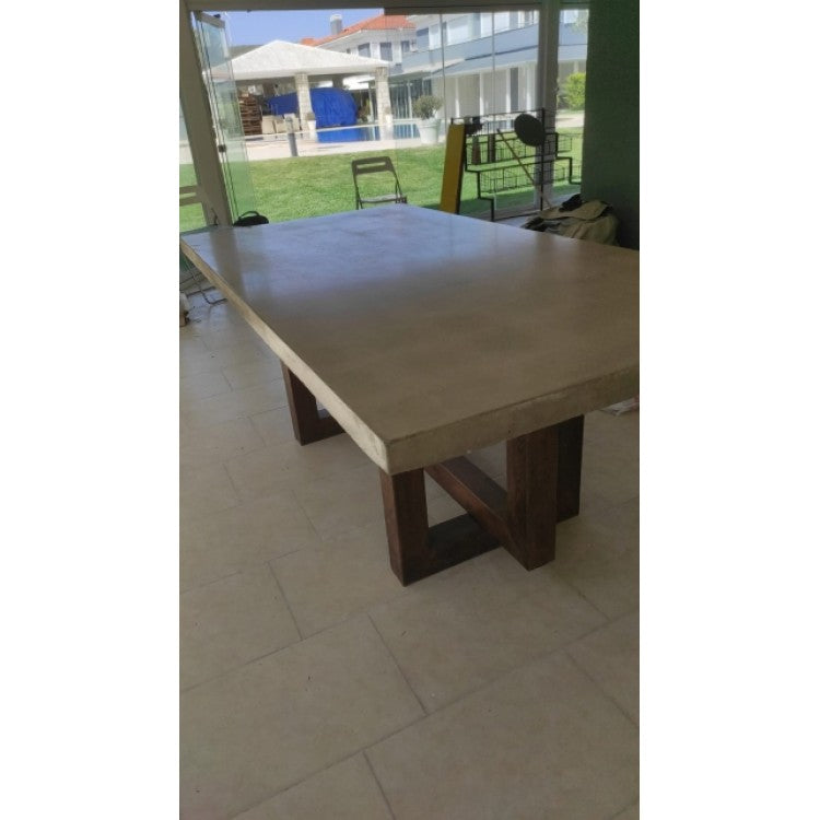 Barocco Aesgaard Modern Industrial Concrete Dining Table, 47 x 138 Inch – view 17